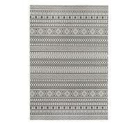 andiamo Alfombra Louisville Moderna para Interior y Exterior, con Cenefa, Tejido Plano, 67 x 140 cm, Color Gris
