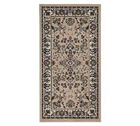 Andiamo Alfombra Oriental Clásica Persa - Patrón de Adorno, Tejida, Pelo Corto - 80x150 cm, Beige