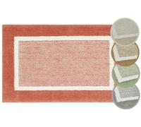 andiamo Alfombrilla de baño Antideslizante Maui - Alfombra de baño Suave y esponjosa - Alfombrilla de Ducha para baño Antideslizante Lavable Set 40 x 60 cm + 60 x 100 cm Rojo óxido
