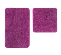 andiamo Alfombrilla de microfibra Alfombrilla de baño , poliéster, purpúreo, Set de 2 alfombrillas de baño 1x 50x80cm - 1x 50x50cm