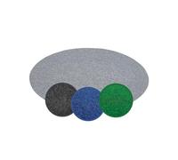 andiamo Césped Artificial de Fieltro Verde, Resistente, con Puntos de Drenaje, Gris, Redondo, 130 cm