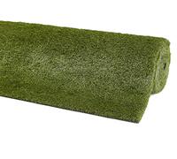 andiamo Césped Artificial Premium Naturel Resistente a la Intemperie, Especialmente Resistente y fácil de Limpiar, Altura del Pelo 38 mm, 100 x 200 cm, Color Verde