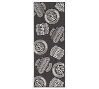 andiamo Coffee Design-Kurzflor Alfombra de Cocina, Acrílico, Antracita, 67 x 120 cm