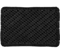 andiamo Felpudo de Malla de Fibra de Coco Ideal como Felpudo Exterior o Alfombrilla de Coco - Felpudo Exterior Hecho a Mano y fácil de Limpiar, 40 x 60 cm, Color Negro
