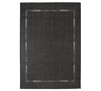 andiamo Louisville Alfombra de Pelo Corto para Interior y Exterior, Alfombra sin Pelo, Polipropileno, Color Antracita, 160 x 230 cm