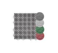 andiamo Terra Sol - Baldosas para terraza con Sistema de Clic, Paneles de plástico para balcón y Exterior, Suelo Resistente a la Intemperie, 5 m², Color Negro