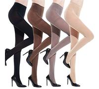 ANDIBEIQI Pack de 4 medias para mujer, cómodas, elásticas, 50 deniers, opacas, de microfibra 4 colores. Talla única