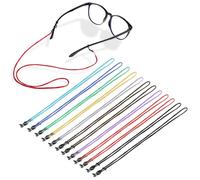 Andibro 12Pz Correas de Nylon para Gafas, Coloridas Correas de Gafas Ajustables Cordón de Gafas para Gafas de Sol Cadena de Gafas de Lectura Correa de Gafas Deportivas Mujeres Hombres (Multicolor)