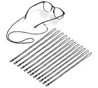 Andibro 12Pz Correas de Nylon para Gafas,Correas de Gafas Ajustables Cordón de Gafas para Gafas de Sol Cadena de Gafas de Lectura Correa de Gafas Deportivas Mujeres Hombres (Negro)