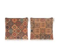 Andibro 2 carteras pequeñas para mujer, estilo boho mini monedero con cremallera llavero bolsillo para monedas pequeñas para niñas, multicolor, Monedero