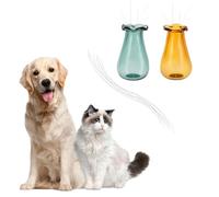 Andibro 2 mini jarrones para pelo de gato, soporte para micropaisajes (verde)