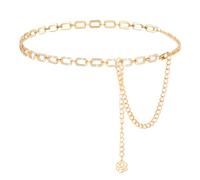 Andibro Cadena De Cintura De Metal Para Mujer, Cinturón De Cadena De Cintura Con Diamantes De Imitación Cinturón De Cintura Delgado De Metal Ajustable Para Vestidos De Jeans