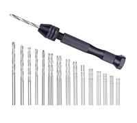 Andifany 3 Piezas Juego de Taladro de Mano Pin de Precisión Tornillo de Banco Micro- Broca Taladro Torcido Para Metal Madera,Montaje Electrónico Y Maquetas,Perforación Diy