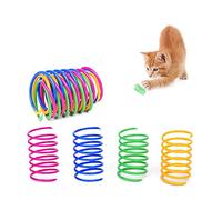 Andiker 12 Piezas Muelle en Espiral para Gato, Juguete Creativo para Matar el Tiempo y Mantenerse en Forma, Juguete Interactivo para Gatos, Duradero y Resistente, de Plástico Muelles