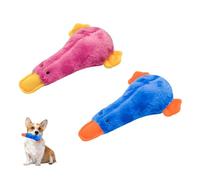 Andiker 2 juguetes chirriantes para perros, juguetes chirriantes integrados para perros, juguetes de peluche de algodón resistentes a las mordeduras para perros pequeños, cachorros para perseguir