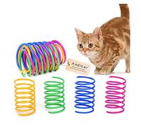 Andiker 20 Piezas Muelle en Espiral para Gato, Juguete Creativo para Matar el Tiempo y Mantenerse en Forma, Juguete Interactivo para Gatos, Duradero y Resistente, de Plástico Muelles
