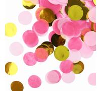 Andiker Confeti de fiesta de 50 g, 2,5 cm, para decoración de fiestas, color rosa
