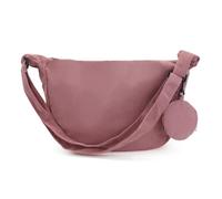 Andiker Crossbody Bag Damen Canvas Umhängetasche Damen mit 1 abnehmbaren Kleinen Tasche Verstellbaren Riemen, Trendy Solid Color Tasche Damen für die Arbeit Shopping Travel Daily, Rosa., 12.2*8.66