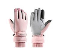 Andiker Guantes Impermeables del esquí de Las Mujeres, Guantes Termales de la Pantalla táctil del Invierno con vellón, Guante de Snowboard a Prueba de Viento para Esquiar, y Bicicleta (b)