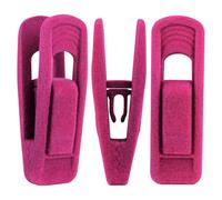 Andiker Juego de 20 perchas de terciopelo con clips, clips con dedos para pantalones de terciopelo aterciopelado, pinzas para ropa (Rosa B)