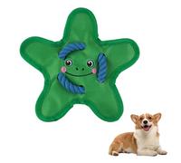 Andiker Juguetes chirriantes para perros, lindos juguetes masticables en forma de estrella con papel arrugado chirriante, cuerdas fuertes, juguetes interactivos de color brillante para cachorros