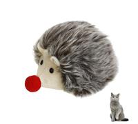 Andiker Juguetes de hierba gatera para gatos, juguete de peluche con forma de erizo vívido con hierba gatera y campanas, juguetes interactivos ligeros para gatos de interior para matar el tiempo y