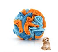 Andiker Pelota de olfateo para perros, juguetes interactivos para perros, juguete estimulante del cerebro para perros, tapete de alimentación lenta, juguete para aliviar el estrés (naranja + azul)