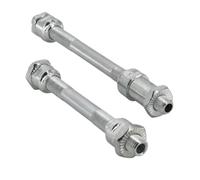 Andinus Ejes Centrales de Rueda para Bicicleta, Acero Cromado, Macizos y Huecos, Delanteros y Traseros, Compatibles con MTB, Carretera, Trekking, Urbana e Híbrida