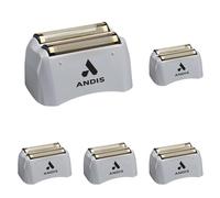 Andis 17285 Conjunto de lámina de titanio y litio de repuesto para afeitadora ProFoil, gris (Paquete de 5)