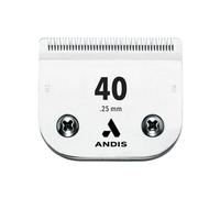 Andis 64076 Ultra Edge Super Blocking Dog Clipper Blade - Construido con acero con infusión de carbono, bordes de corte afilados con cero espacios, tamaño 40, elimina pelos de 1/100 pulgadas