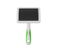 Andis 68540 - Cepillos autolimpiables para animales con cerdas curvadas de acero inoxidable para todas las razas, reduce el desprendimiento hasta en un 90%, elimina enredos, suciedad y pelo suelto,
