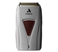 Andis - Afeitadora con cable o inalámbrica de iones de litio TS-1 Pro-Foil con cuchillas de titanio supersuaves - Para un afeitado apurado y suave - Máquina de afeitar impermeable de doble voltaje con cargador, gris (paquete de 1)