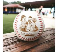 Andisijq Béisbol personalizado, graba tu foto favorita en pelotas de béisbol, regalos personalizados para papá, día del padre, entrenador deportivo, regalos de béisbol para hombres, con vitrina