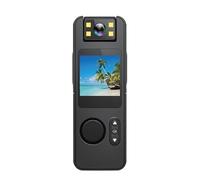 Andoer 1080p Cuerpo Cámara con Audio y Video Grabación Cuerpo Portátil. videocámara WiFi con lente giratoria de 180°, luces de llenado LED, clip trasero, 64GB TF tarjeta