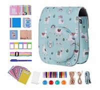 Andoer 12 en 1 Paquete de Accesorios Compatible con cámara Instax Fujifilm Instax Mini 11, Incluye Bolsa/Correa/álbum de Fotos/Clips/Marco de Fotos/Cuerda/Pegatinas/bolígrafo/filtros(Azul)
