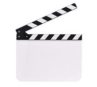 Andoer 12x 9in Película acrílica Tablilla Directores de películas Tablero de chapaleta Escena de acción de Corte de Pizarra Tablero de palmada en Blanco Borrado en seco con Palos Blancos y Negros