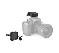 Andoer 2.4G Sistema de micrófono de grabación inalámbrico con transmisor Receptor Clip Lavalier Mic 50M Alcance Efectivo Batería incorporada para Tipo C y 3.5mm Smartphone Cámara DSLR DV Vlog