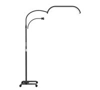 Andoer 20 pulgadas media luna llenado, lámpara de pie LED 3200 K-5600 K regulable LED lámpara de vídeo pestañas lámpara con cable de 1,8 m soporte de luz soporte de teléfono mando a distancia para