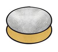 Andoer 24" 60cm Portable Plegable Reflector de Luz Reflector de Fotografía Dorado y Plata 2-en-1 para Fotografía Estudio