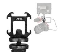 Andoer 3 Adaptador de Montaje en Zapata Fría Adaptador de Montaje en la Cámara para Canon Nikon Sony Cámara DSLR para Monitor de Micrófono con Luz LED de Video