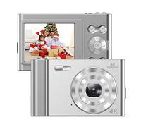 Andoer 4K Cámara Digital Videocámara 48MP Pantalla IPS 2,4 pulgadas Enfoque automático Zoom Digital 16X Anti-sacudida Detección de Cara Captura de Sonrisa Flash incorporado y Batería