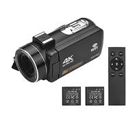Andoer 4K Videocámara WiFi Grabadora DV 56MP 18X Zoom Digital Pantalla táctil IPS de 3.0 Pulgadas Admite detección de rostros Visión Nocturna por Infrarrojos Antivibración