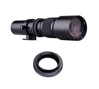 Andoer 500 mm F / 8.0-32 Super teleobjetivo manual Zoom + T-Mount a EF Mount Kit de anillo adaptador para Canon EOS Rebel T3 T3i T4i T5 T5i T6 T6i T6s T7 T7i SL1 SL2 6D 7D 60D 70D 77D 80D 5D