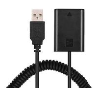 Andoer 5V USB NP-FW50 Adaptador de acoplador de batería simulada con Cable de Resorte Flexible Compatible con Sony A7 A7II A7R A7S A7RII A7SII A6000 A5000 A3000 NEX5 NEX3 Cámara ILDC