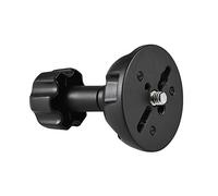 Andoer 75mm Media Bola Plana a Tazón Adaptador con 1/4"y 3/8" Tornillos para Trípode de Cabeza de Fluido