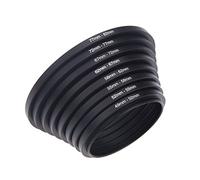 Andoer 8PCS Lente Cámara Step Up Filtro Lentes Filtro Anillos Negro Metal Adaptador Anillo Adaptador para Filtro Step Up 49-52-55-58-62-67-72-77-82mm Cualquier Lente