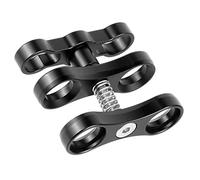 Andoer Abrazadera de bola de aleación de aluminio de 1 pulgada para soporte de cámara submarina con brazo ligero submarino