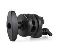 Andoer Adaptador de Montaje de Soporte de luz, Soporte de Cabeza giratoria de Alta Resistencia Cabezal de Agarre para Soporte de luz Extensión Brazo de Pluma Accesorios de fotografía, Negro