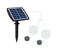 Andoer,Aireador solar de estanque, bomba de oxígeno de 6 V, 2 W, con tubo de 8.2 pies, 2 piedras de burbujas de aire, para acuario, oxigenador, acuario, piscina al aire libre, estanque