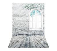 Andoer Andoer 1,5 * Estudio de Vídeo Fondo de Fotografía Azul Pared Clásica Patrón Piso Madera Fotografía Retrato Niños (157 1,5x2,1m)